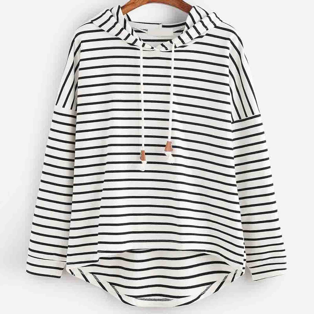 Stylowa damska bluza z kapturem - Liana-Biały-S-Trend Polska