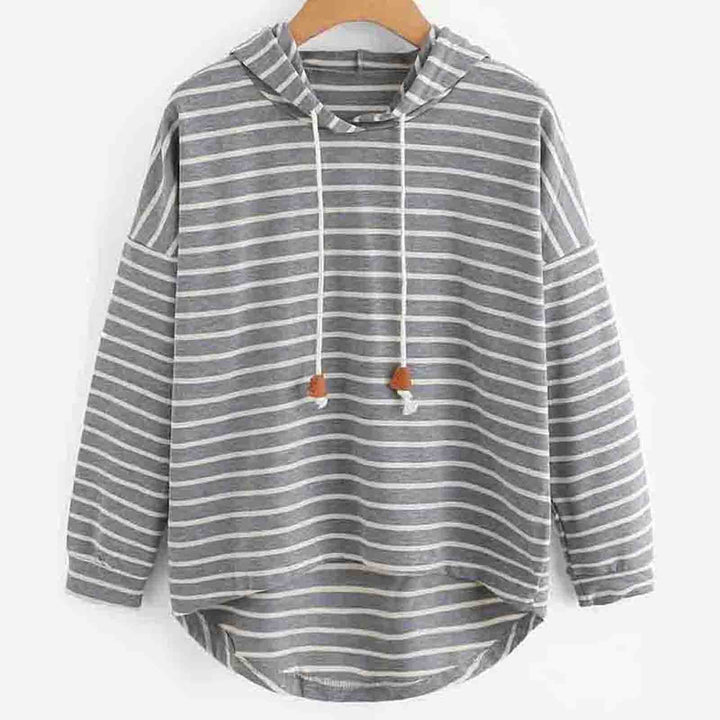 Stylowa damska bluza z kapturem - Liana-Szary-S-Trend Polska