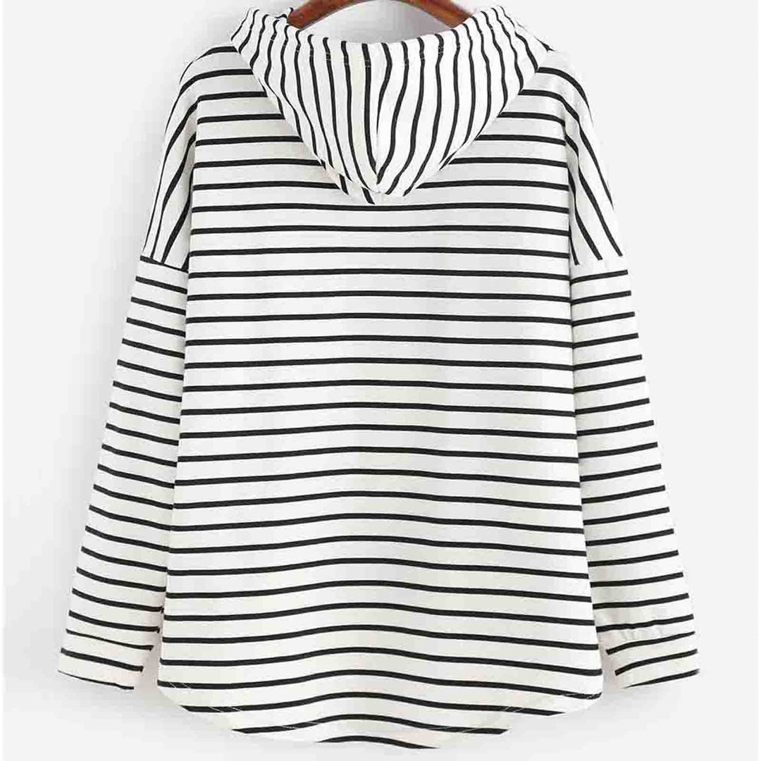Stylowa damska bluza z kapturem - Liana-Biały-S-Trend Polska