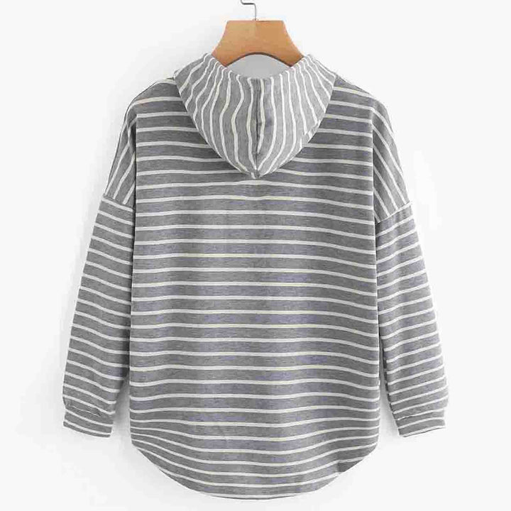 Stylowa damska bluza z kapturem - Liana-Biały-S-Trend Polska