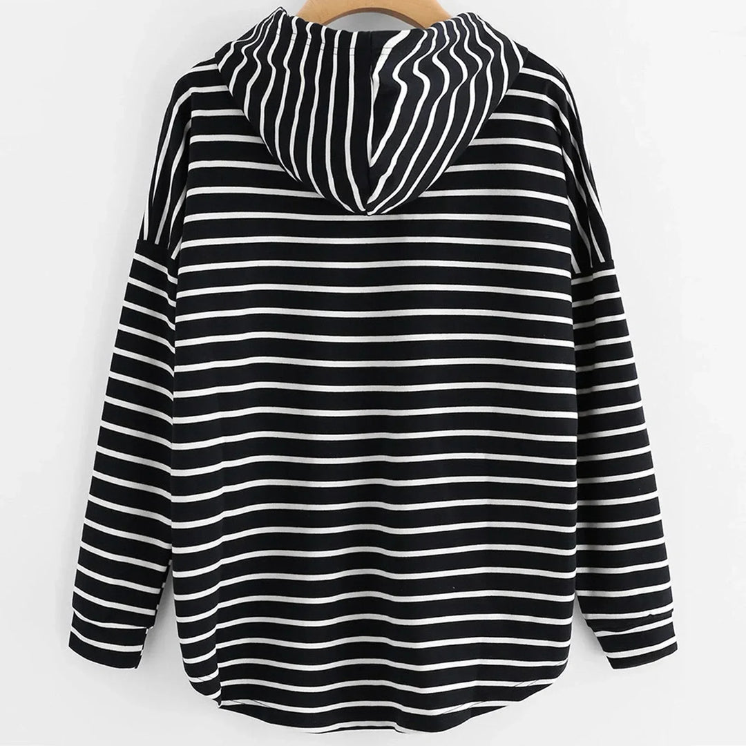 Stylowa damska bluza z kapturem - Liana-Biały-S-Trend Polska