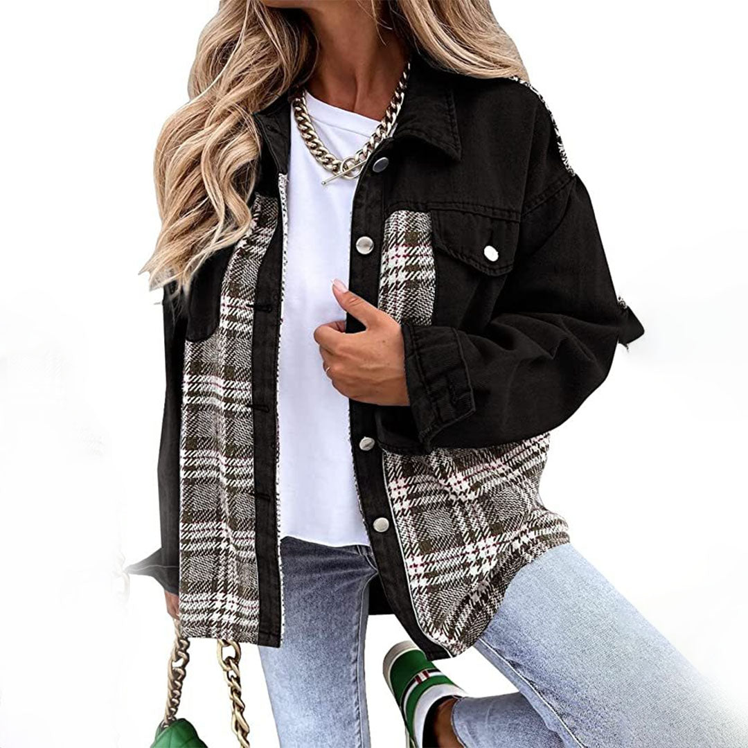Stylowa damska kurtka – Livia-Czarny-S-Trend Polska
