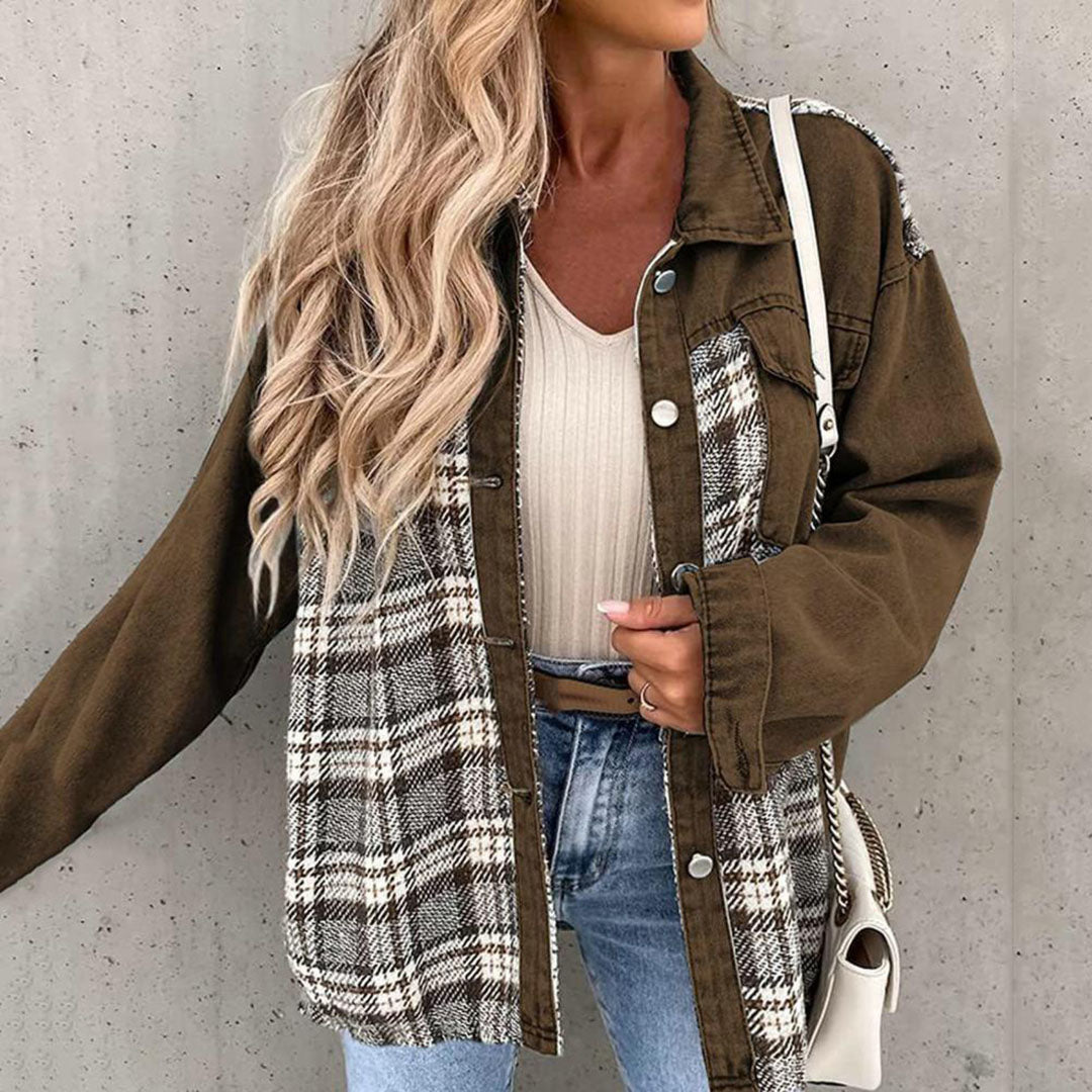 Stylowa damska kurtka – Livia-Czarny-S-Trend Polska