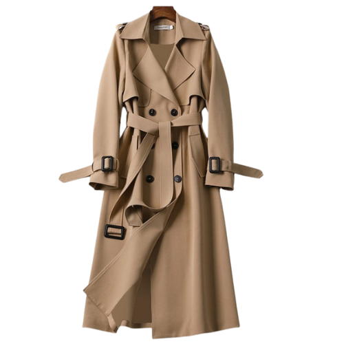 Stylowa damska trenchcoat - Astra-Khaki-S-Trend Polska