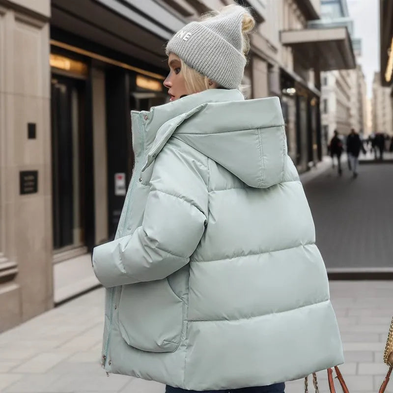 Stylowa damska zimowa kurtka - Mariette-Biały-S-Trend Polska