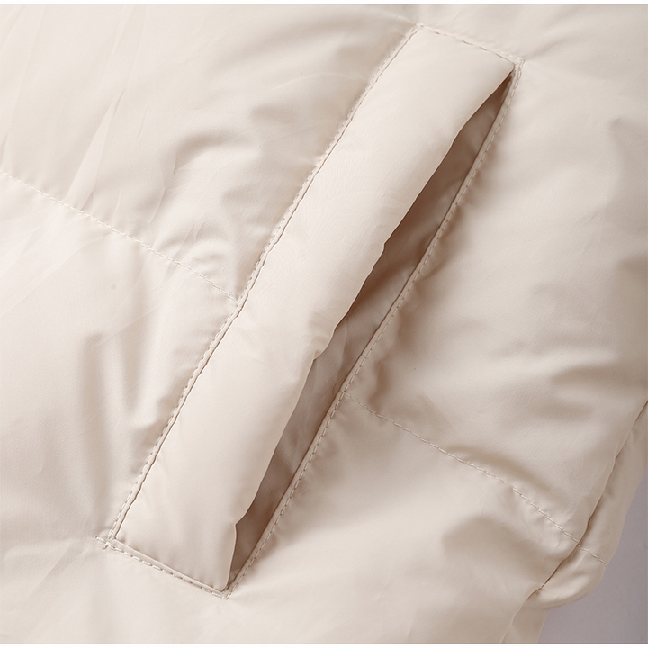 Stylowa Długa Kurtka Puchowa Damska - Elise-Zielony-XS-Trend Polska