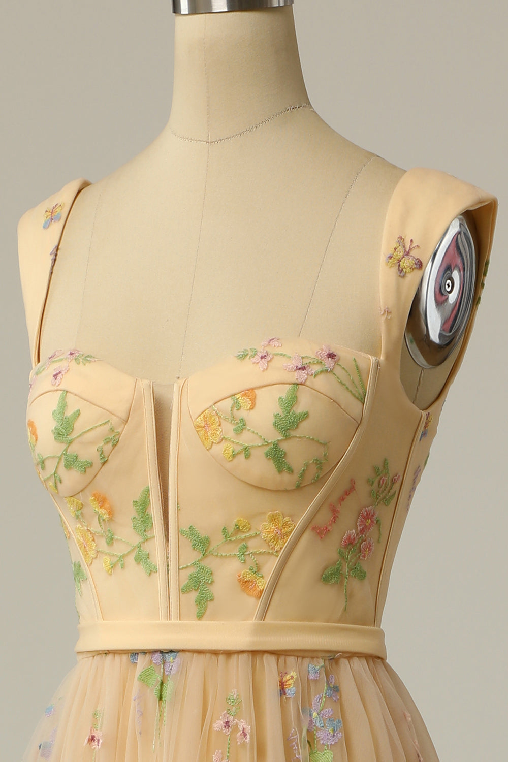 Stylowa długa sukienka balowa A-line z haftem - Anna-Zielony-EU32-Trend Polska