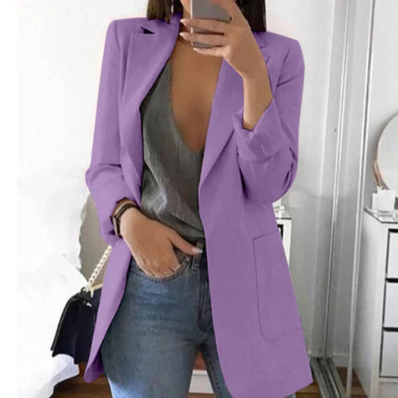 Stylowa Elegancka Streetwearowa Marynarka - Serena-Paars-S-Trend Polska