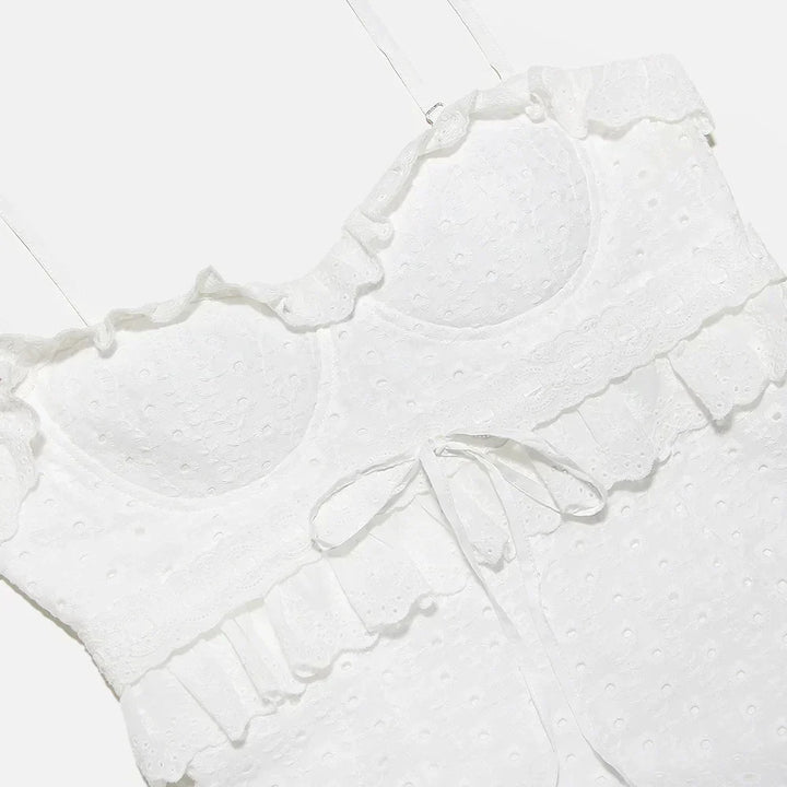 Stylowa haftowana koszulka maxi w kolorze białym – Alina-XS-Trend Polska