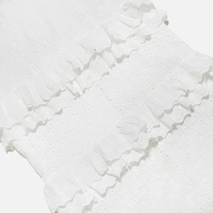 Stylowa haftowana koszulka maxi w kolorze białym – Alina-XS-Trend Polska