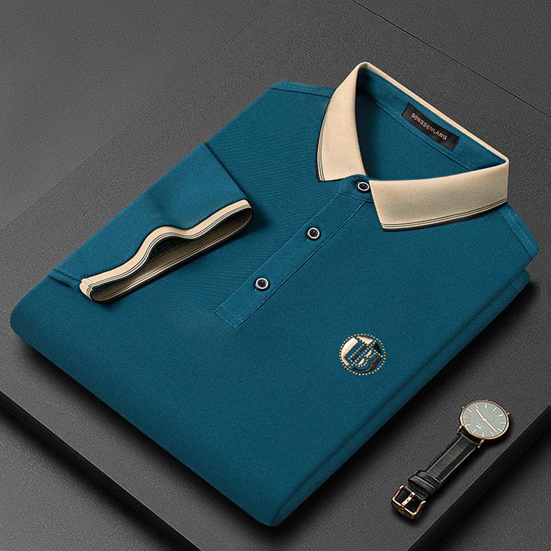 Stylowa haftowana koszulka polo - Oliver-Niebieski-S-Trend Polska