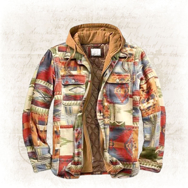 Stylowa i Ciepła Zimowa Kurtka - Evan-Vintage wzór-S-Trend Polska