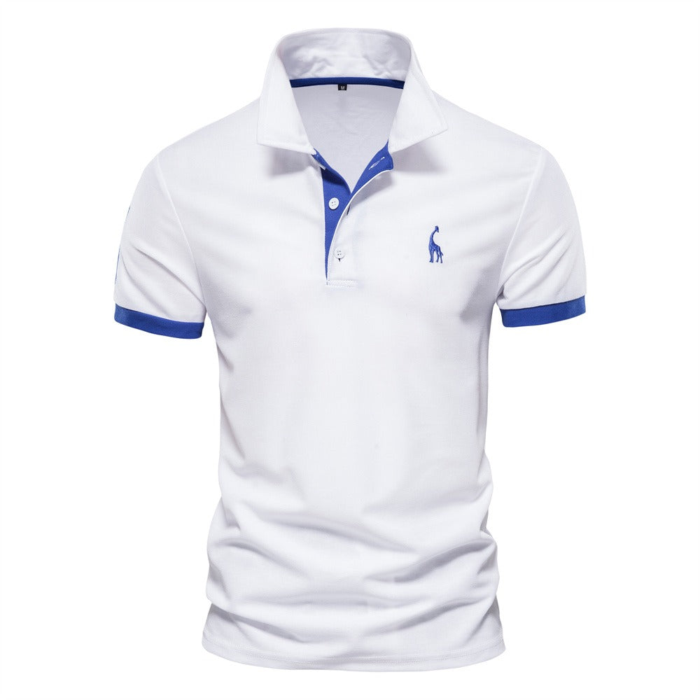 Stylowa koszula polo dla mężczyzn - Franklin-Biały - Niebieski-S-Trend Polska