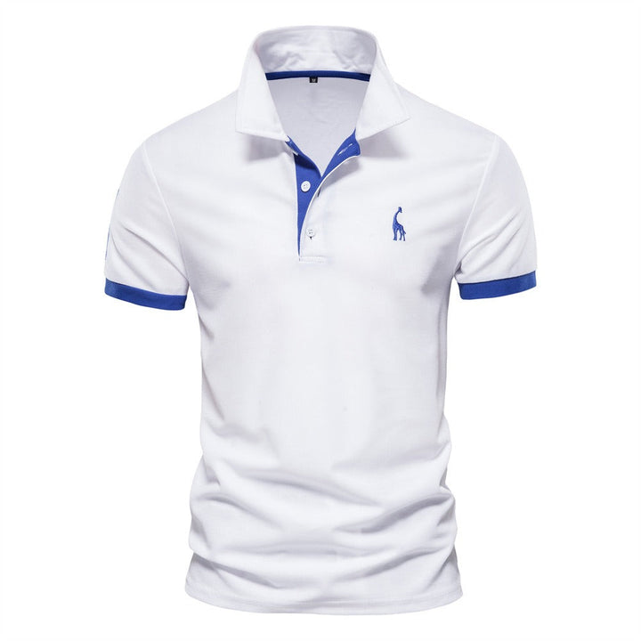 Stylowa koszula polo dla mężczyzn - Franklin-Biały - Niebieski-S-Trend Polska
