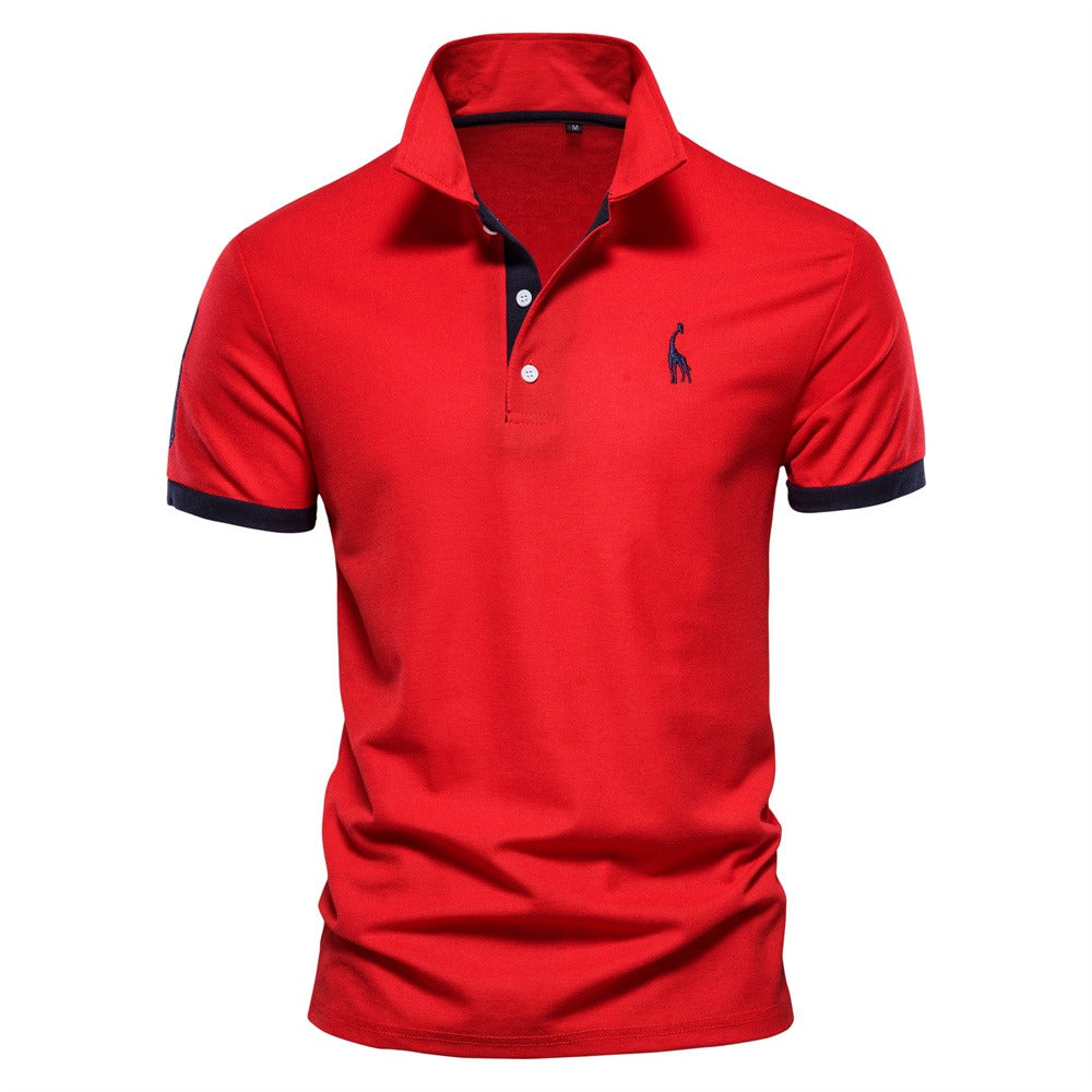 Stylowa koszula polo dla mężczyzn - Franklin-Czerwony - Czarny-S-Trend Polska