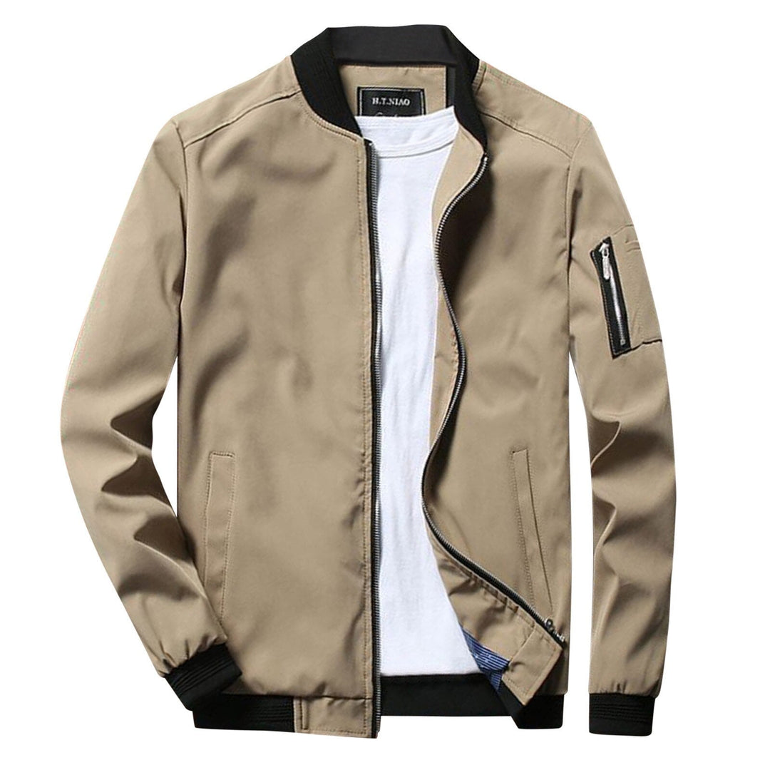 Stylowa krótka letnia kurtka dla mężczyzn - Vernon-Khaki-M-Trend Polska
