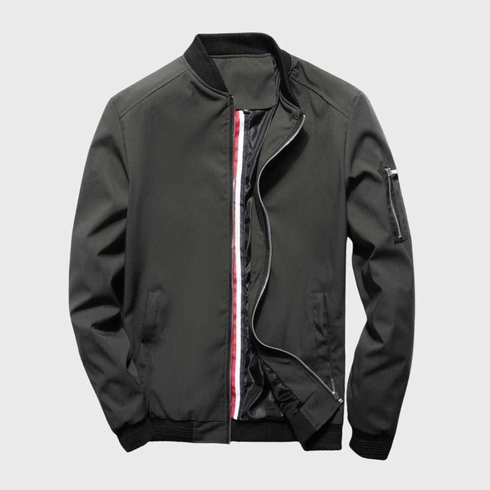 Stylowa kurtka bomber dla mężczyzn - Rafa-Niebieski-M-Trend Polska