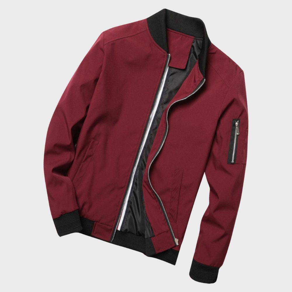 Stylowa kurtka bomber dla mężczyzn - Rafa-Niebieski-M-Trend Polska