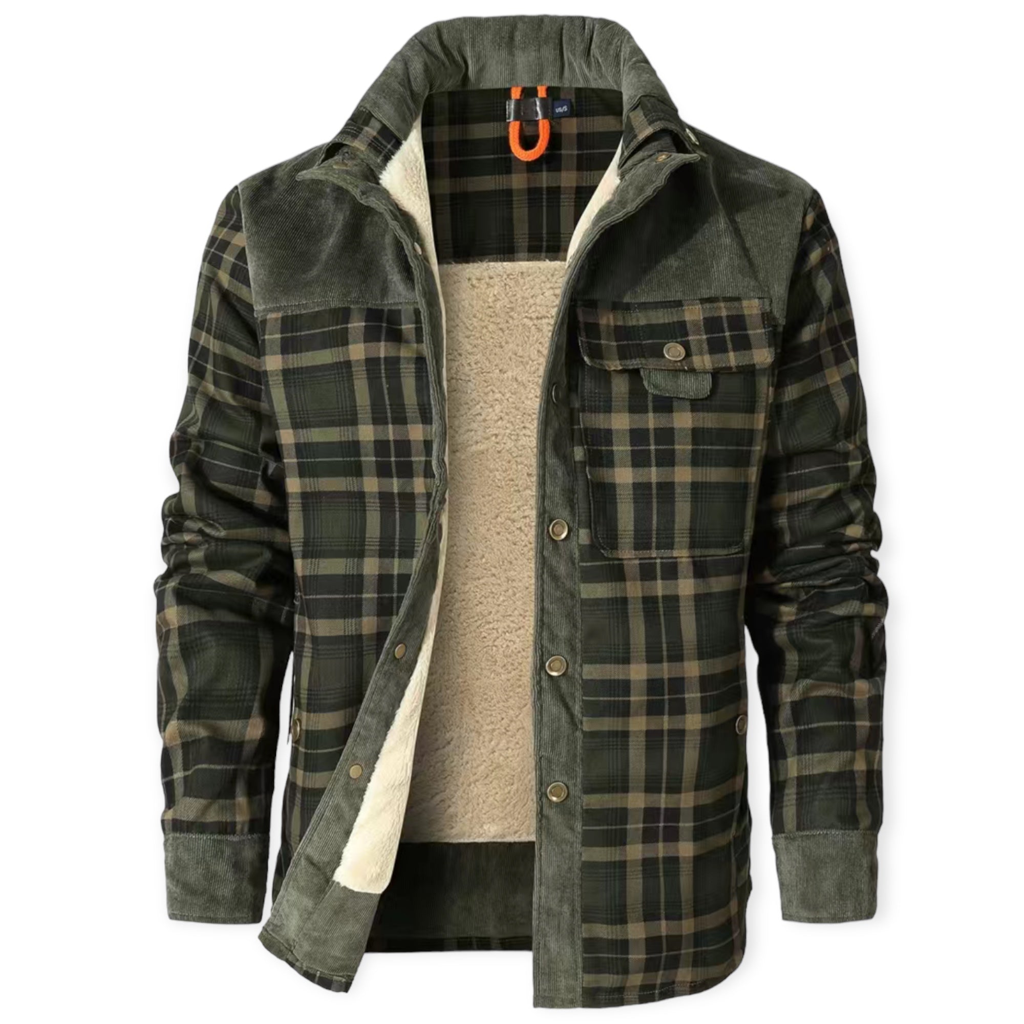 Stylowa kurtka damska na zimowe dni - Falia-Ciemny khaki-S-Trend Polska