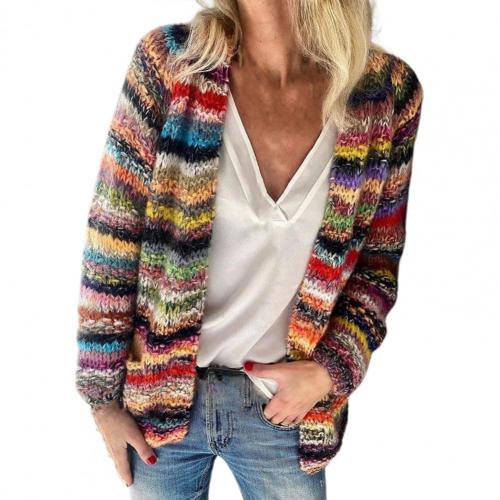 Stylowa kurtka damska w tęczy - Eliza-Czerwony-S-Trend Polska