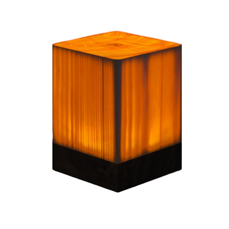 Stylowa lampa stołowa LED - WoodGlow-Cylinder-6cm x 8cm-Trend Polska