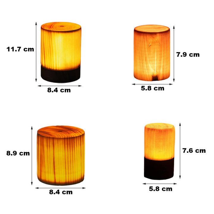 Stylowa lampa stołowa LED - WoodGlow