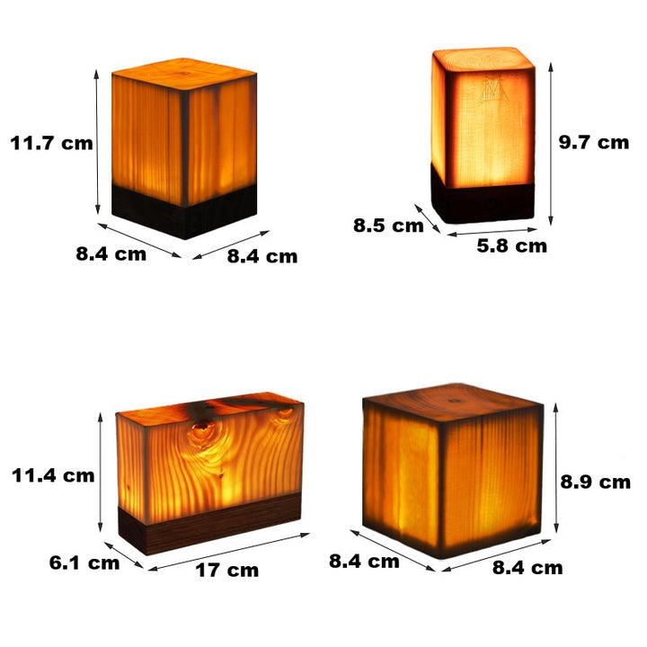 Stylowa lampa stołowa LED - WoodGlow