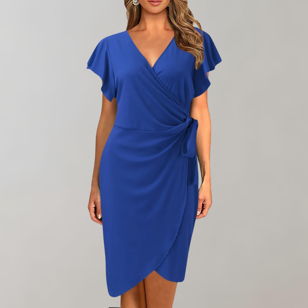 Stylowa letnia sukienka – Solène-Niebieski-S-Trend Polska