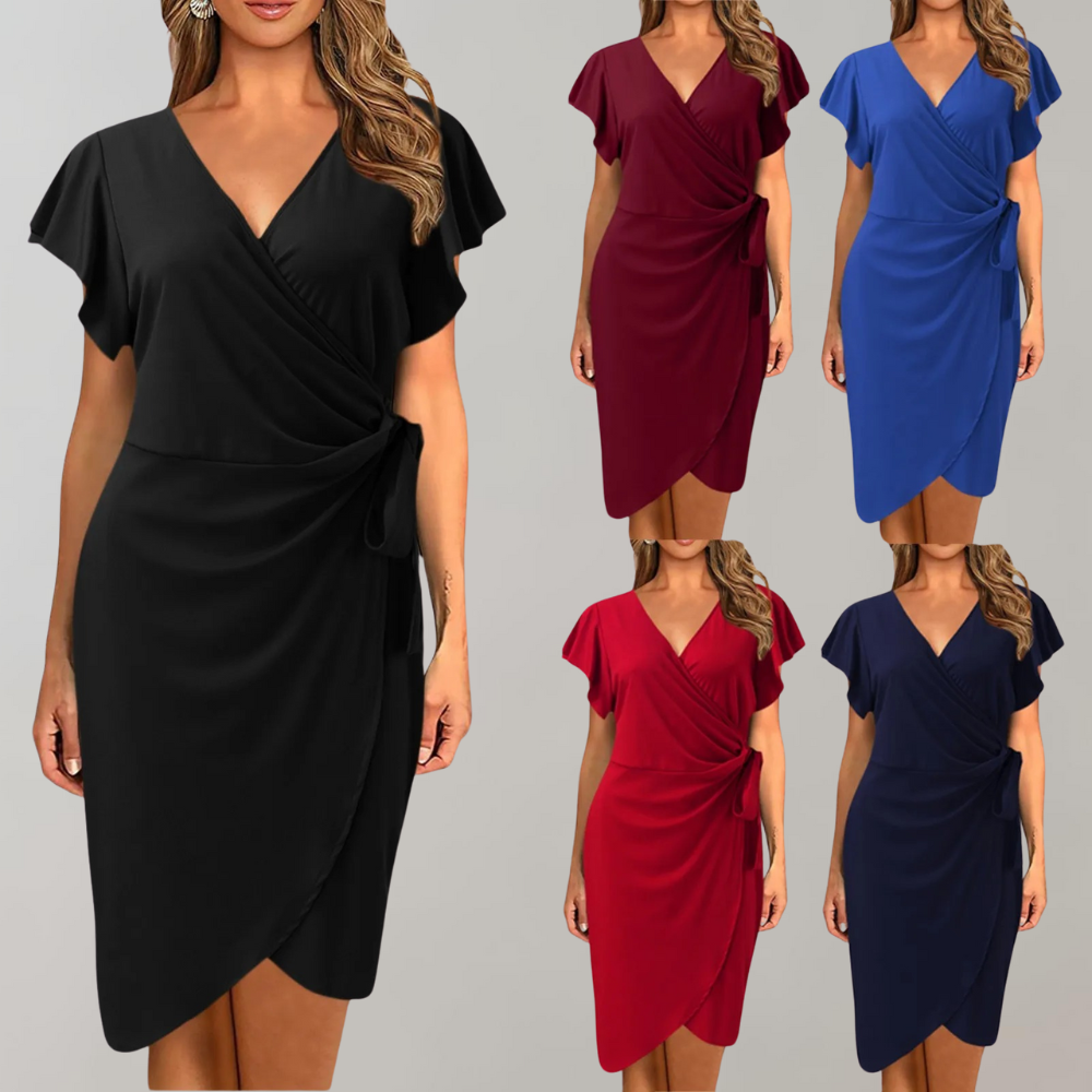 Stylowa letnia sukienka – Solène-Czarny-S-Trend Polska