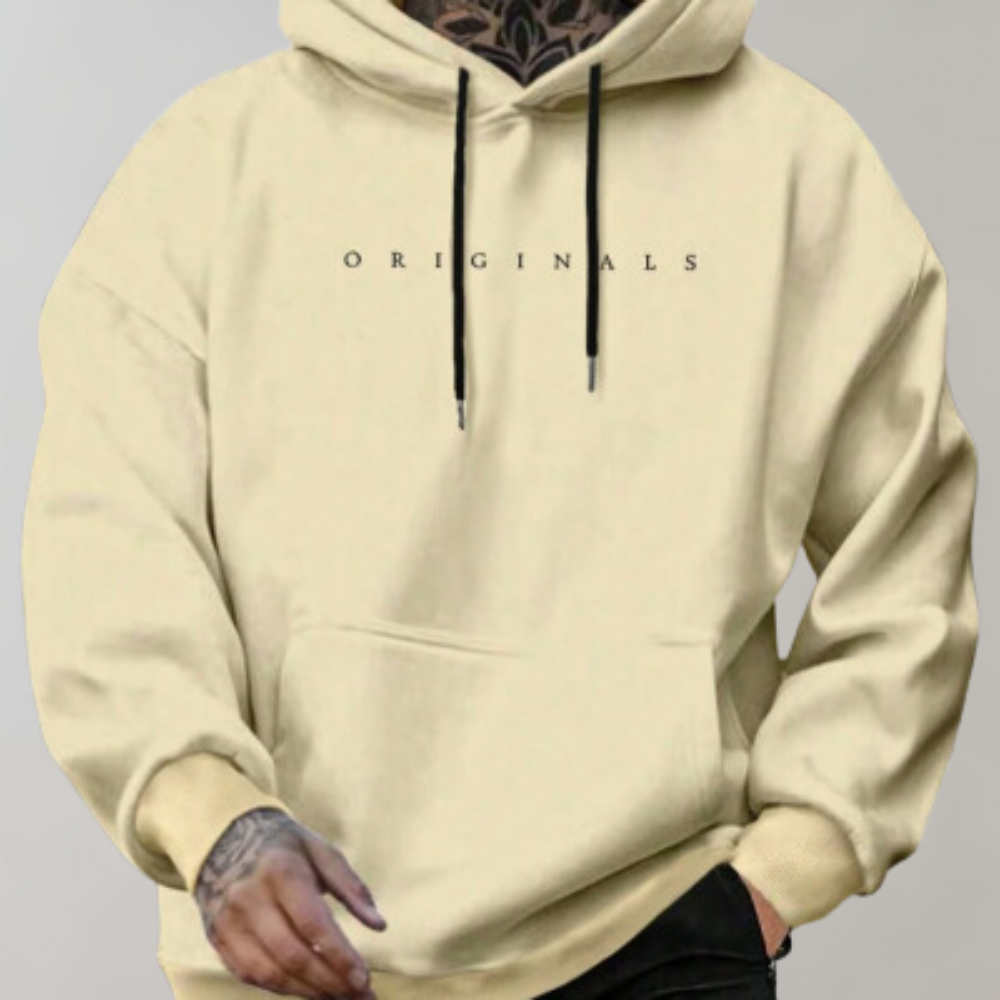 Stylowa Męska Bluza z Kapturem - Noah-Żółty-S-Trend Polska