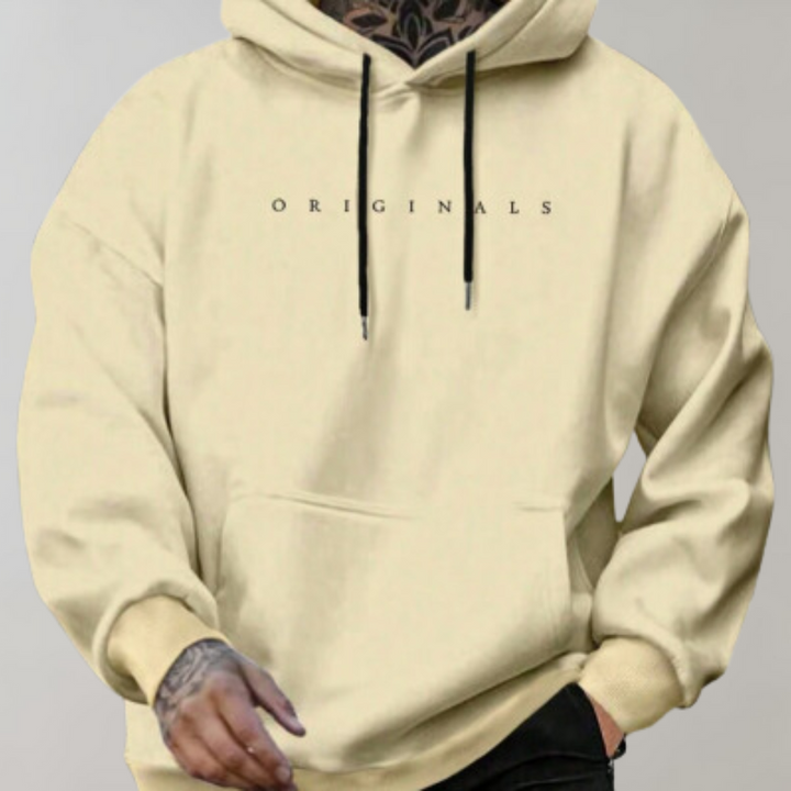 Stylowa Męska Bluza z Kapturem - Noah-Żółty-S-Trend Polska