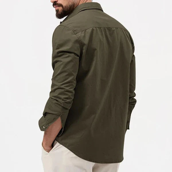Stylowa męska koszula cargo - Tobias-Khaki-S-Trend Polska
