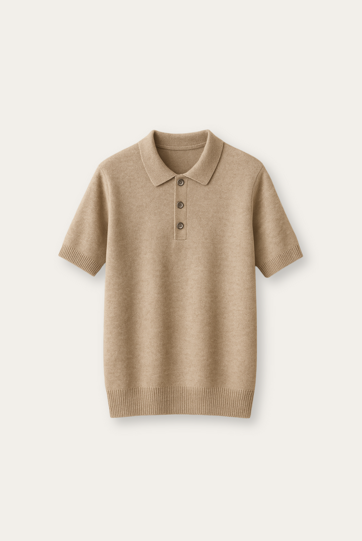 Stylowa męska koszulka polo z kaszmiru i wełny merino – Caelan-S-Trend Polska
