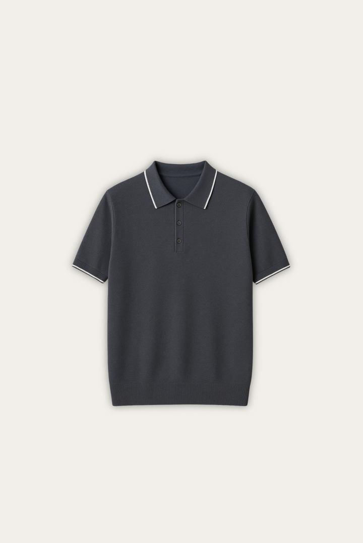 Stylowa męska koszulka polo z kaszmiru i wełny merino – Miro-S-Trend Polska