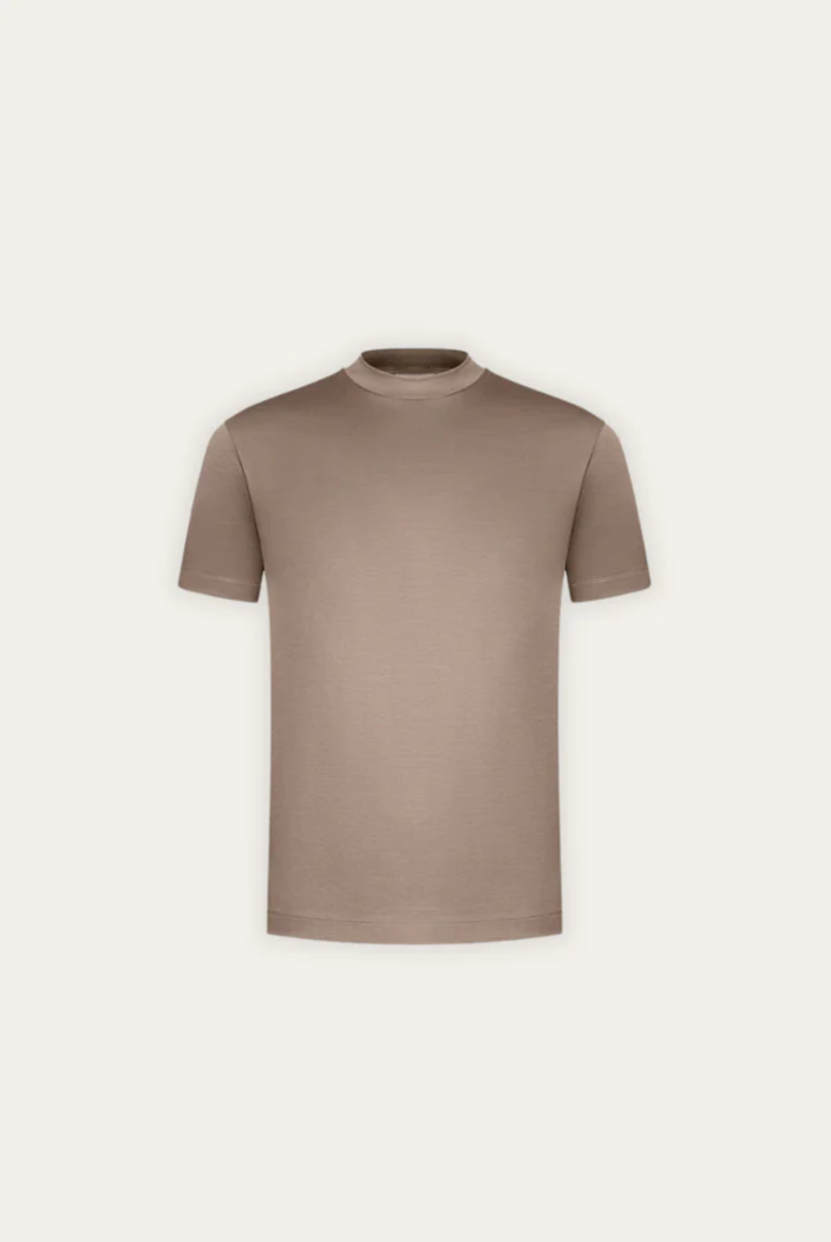 Stylowa męska koszulka z merceryzowanej bawełny – Dario-Khaki-XS-Trend Polska