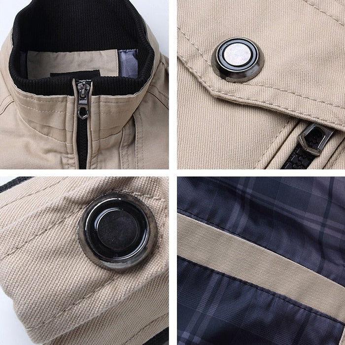 Stylowa Męska Kurtka Bomber - Aiden-Czarny-M-Trend Polska