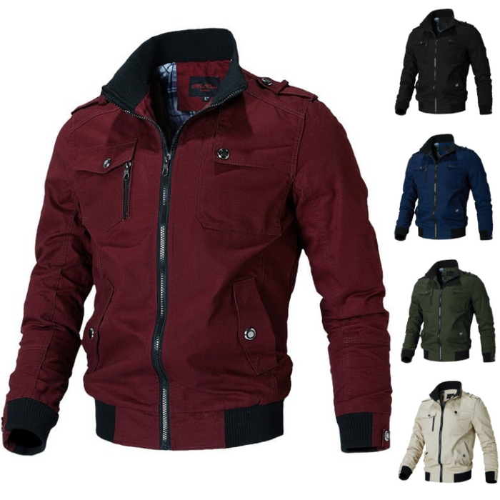 Stylowa Męska Kurtka Bomber - Aiden-Czarny-M-Trend Polska