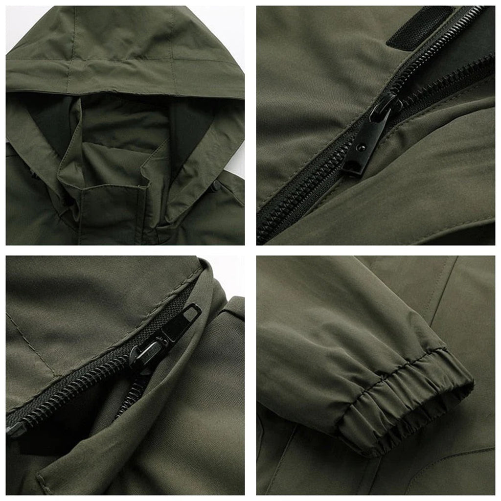 Stylowa męska kurtka zimowa - Riley-Khaki-S-Trend Polska