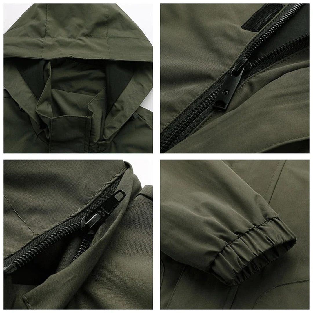 Stylowa męska kurtka zimowa - Riley-Khaki-S-Trend Polska