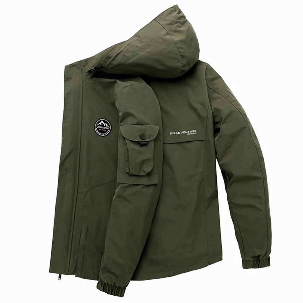 Stylowa męska kurtka zimowa - Riley-Khaki-S-Trend Polska