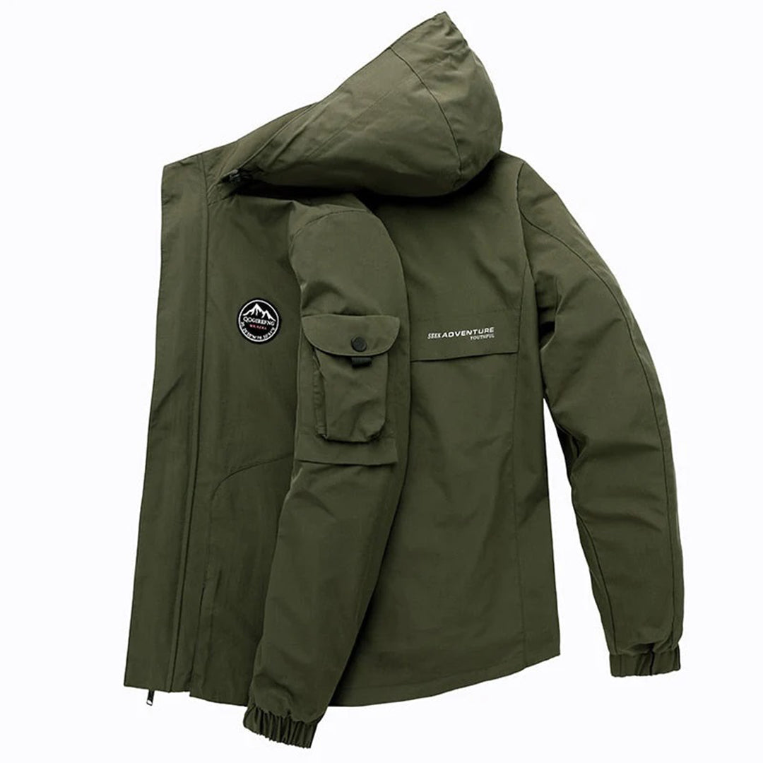 Stylowa męska kurtka zimowa - Riley-Khaki-S-Trend Polska