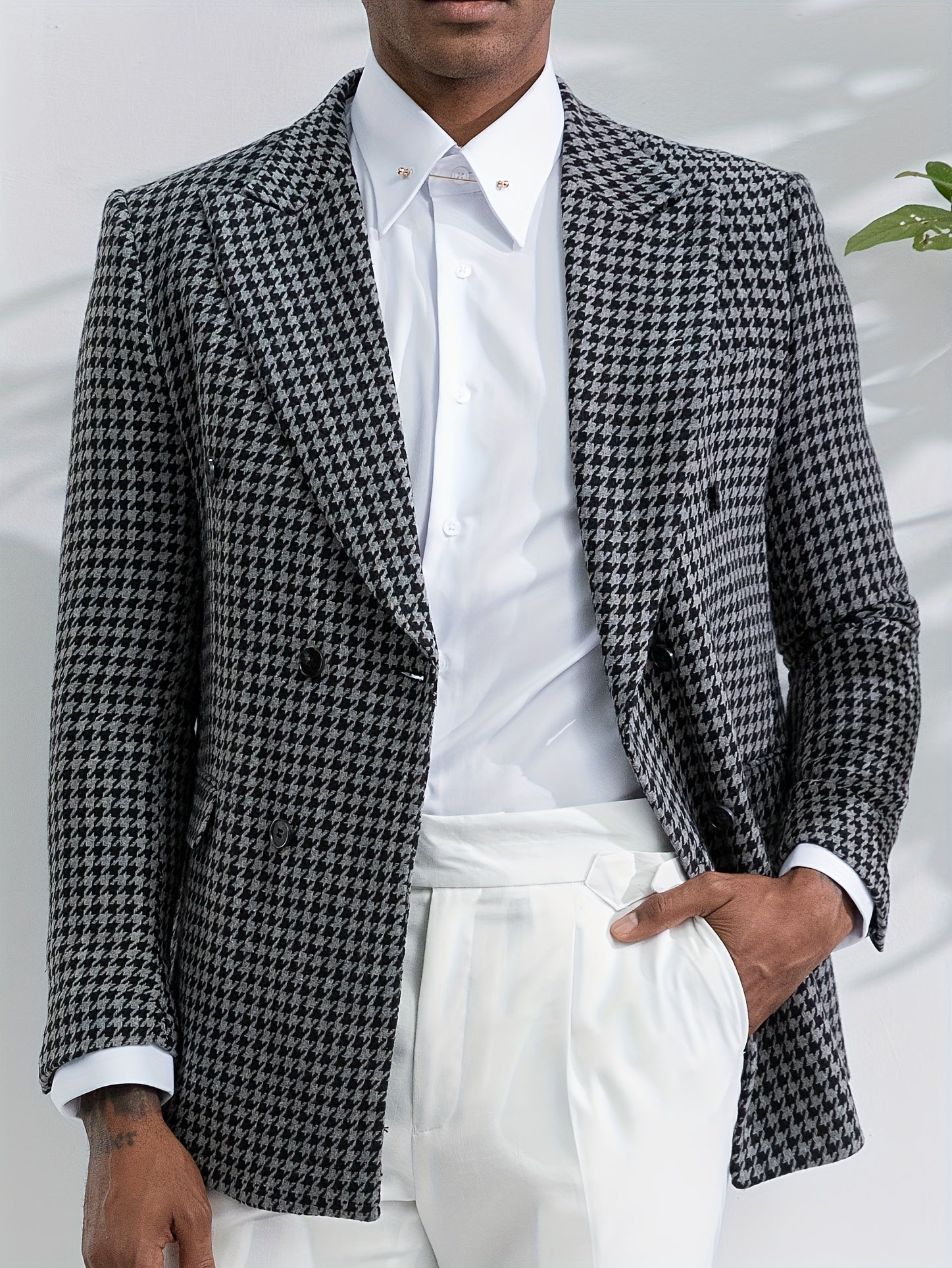 Stylowa Męska Marynarka w Kratę - Oliver-S-Trend Polska