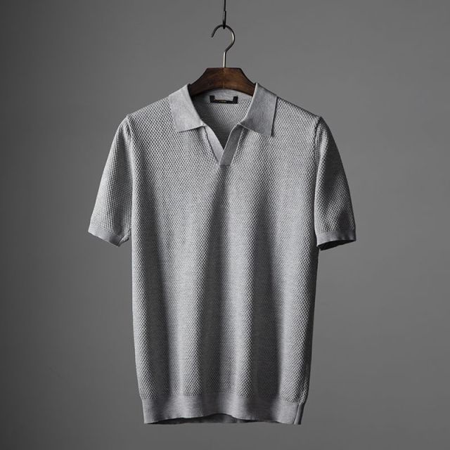 Stylowa męska polo – Nestor-Szary-S-Trend Polska