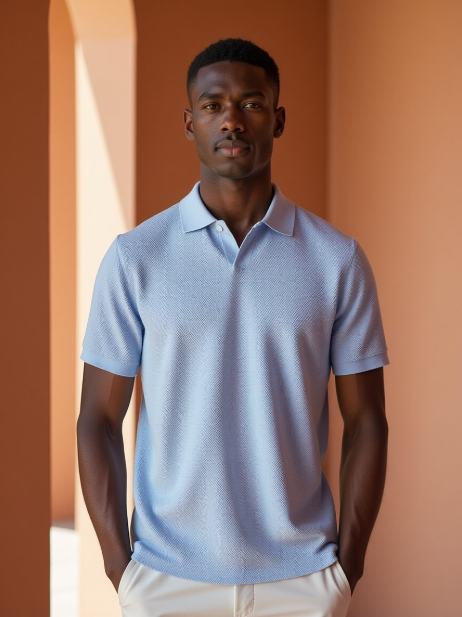 Stylowa męska polo – Nestor-Jasnoniebieski-S-Trend Polska