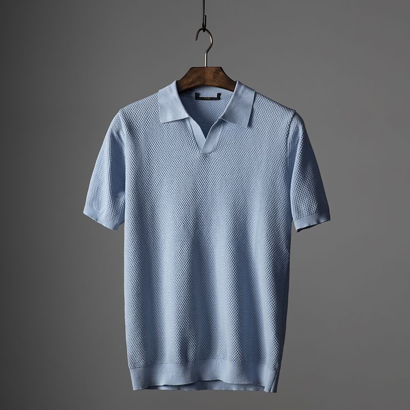Stylowa męska polo – Nestor-Jasnoniebieski-S-Trend Polska