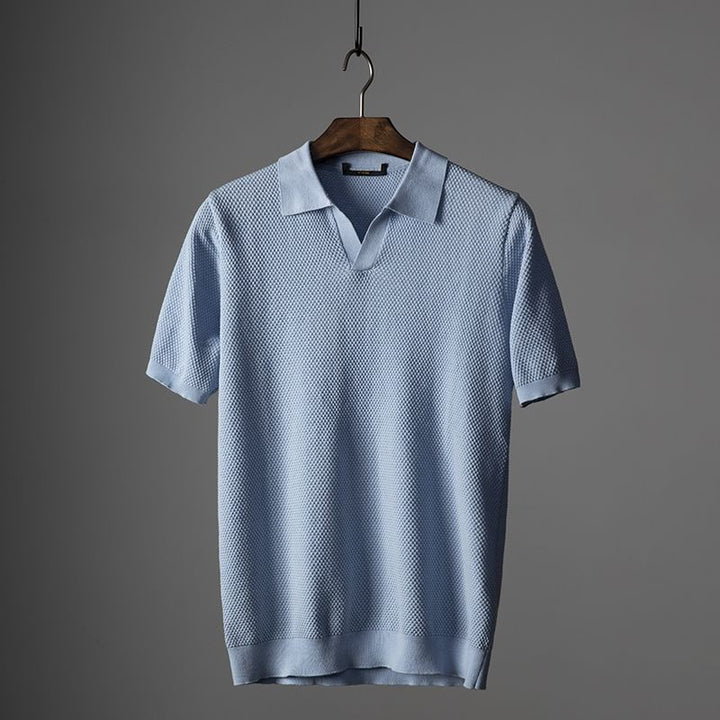 Stylowa męska polo – Nestor-Jasnoniebieski-S-Trend Polska