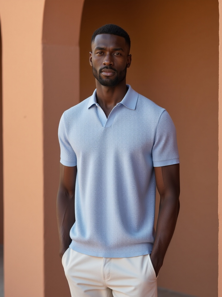 Stylowa męska polo – Nestor-Jasnoniebieski-S-Trend Polska