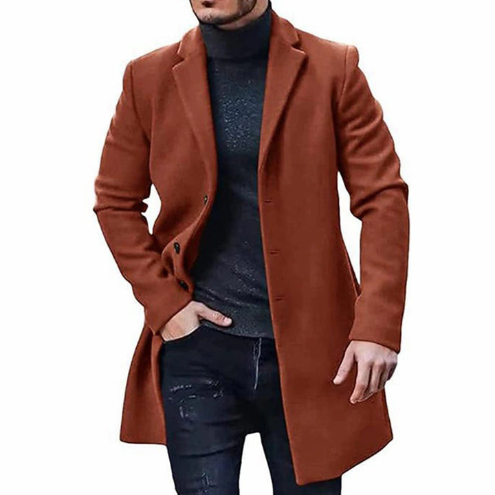 Stylowa Męska Zimowa Kurtka - Atticus-Brązowy-M-Trend Polska