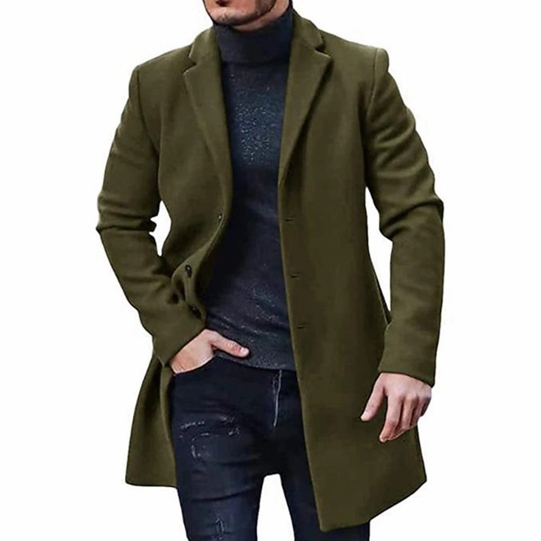 Stylowa Męska Zimowa Kurtka - Atticus-Zielony wojskowy-M-Trend Polska