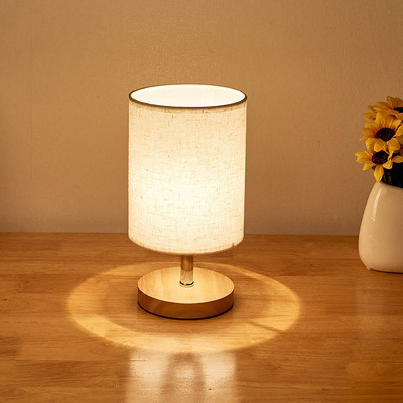 Stylowa minimalistyczna lampa stołowa - LinenWood-Okrągły-Trend Polska